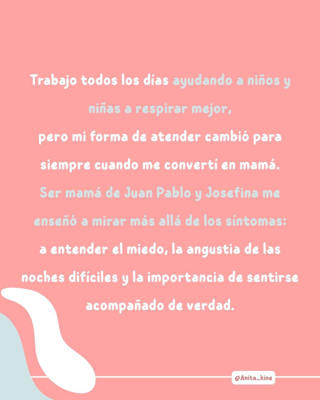 Kinesióloga respiratoria infantil Anita Kine trabajando con niño en Vitacura